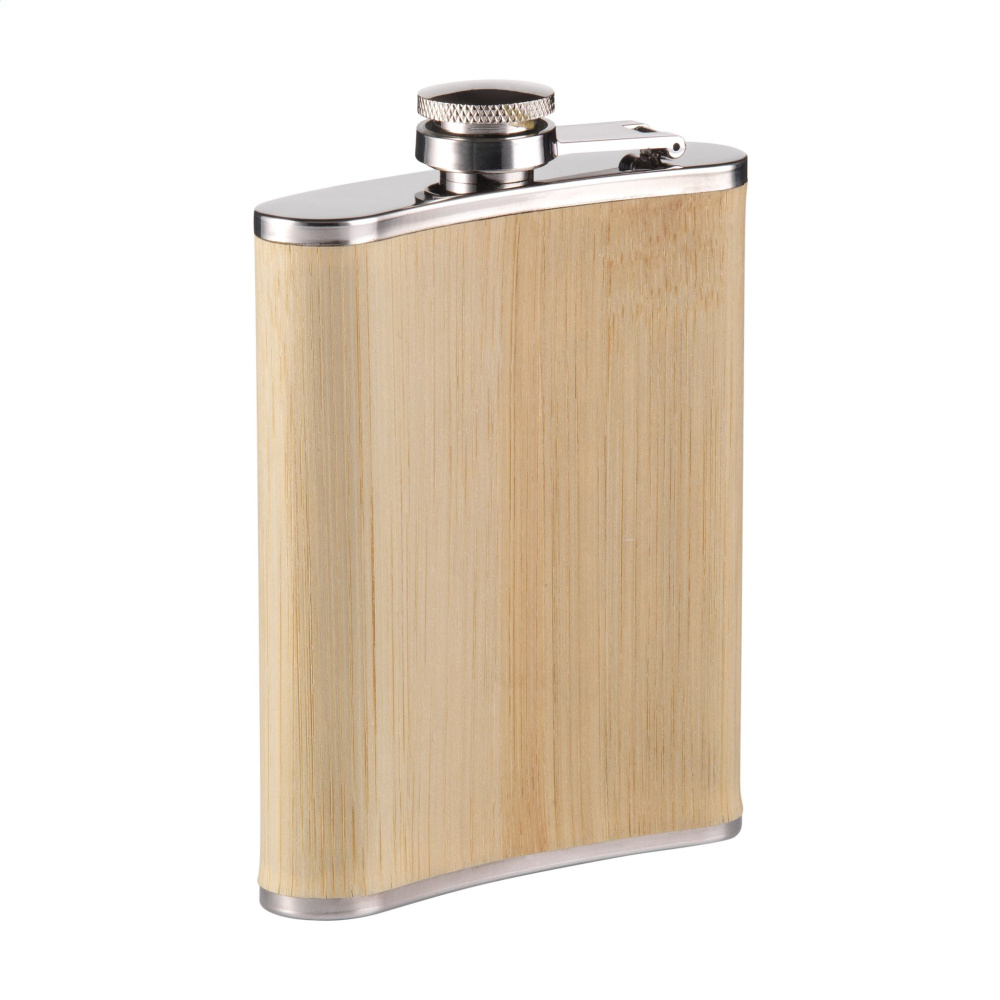 Logotrade liikelahja tuotekuva: Hipflask Bamboo 200 ml juomapullo