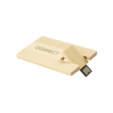 Logotrade mainoslahjat kuva: Luottokortti USB Bamboo 8GB