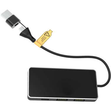 Logotrade liikelahjat mainoslahjat tuotekuva: SCX.design H20 8-in-1-USB-hubi kahdella tulolla ja 6 portilla