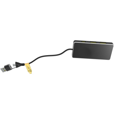 Logotrade liikelahjat kuva: SCX.design H20 8-in-1-USB-hubi kahdella tulolla ja 6 portilla