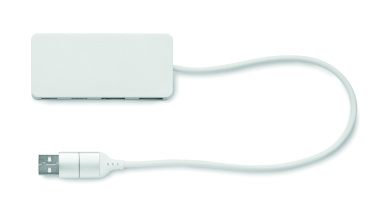 Logotrade liikelahja tuotekuva: USB-keskitin 4 porttia 27,5 cm