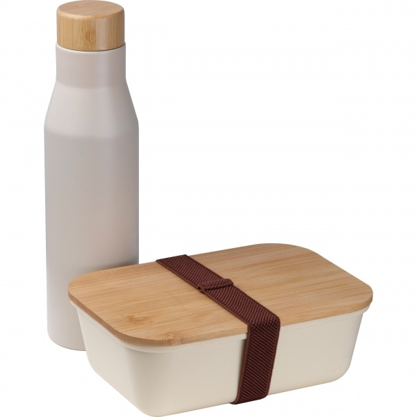 Logo trade mainostuote kuva: Setti Lunchbox ruostumattomasta teräspullolla Toronto