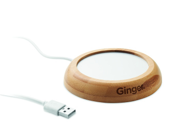 Logo trade mainostuote kuva: Bambuinen mukilämmitin USB:llä