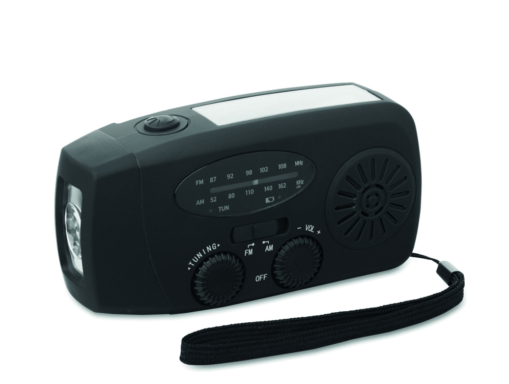 Logo trade mainoslahjat tuotekuva: Radio LED-taskulampulla