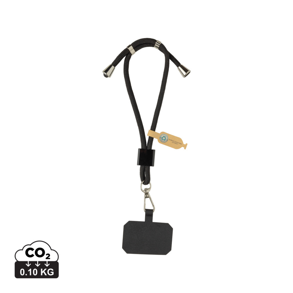 Logo trade liikelahjat tuotekuva: CarryLoop RCS -säädettävä puhelinrannehihna, kierrätetty PET