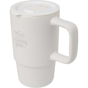Logo trade liikelahjat tuotekuva: Carter keramiikkamuki muovikannella, 450 ml