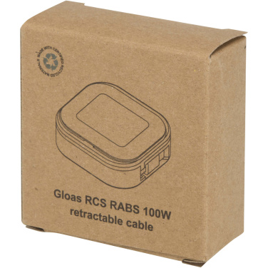 Logo trade mainoslahja kuva: Gloas 5-in-1-kierrätysmuovinen, sisäänvedettävä datasynkronointi- ja 100 W:n pikalatauskaapeli älypuhelimen työkalusarjalla