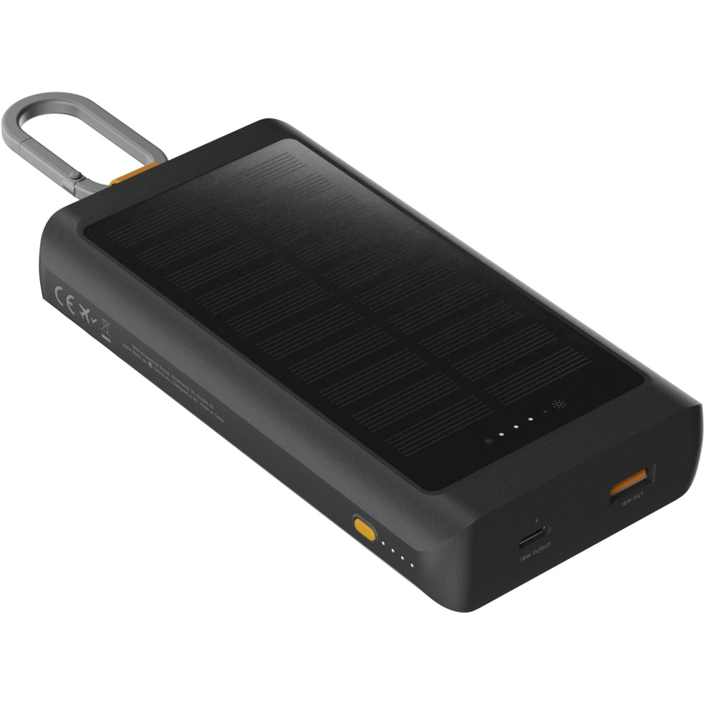 Logo trade mainostuotet tuotekuva: Xtorm XG2S101 Go2 aurinkovaravirtalähde valolla, 10 000 mAh ja 15 W 