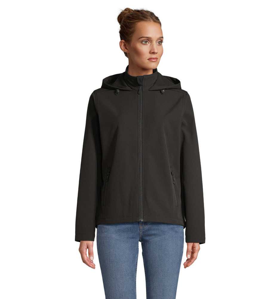 Logo trade liikelahja mainoslahja tuotekuva: RACE WOMEN HOODED JACKET