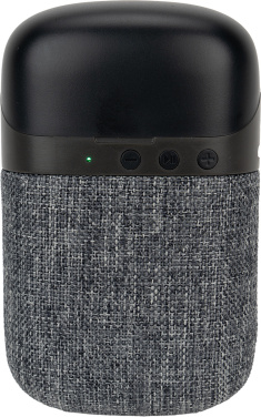 Logotrade liikelahjat mainoslahjat tuotekuva: Bluetooth-kaiutin HF01 sisäänrakennetuilla nappikuulokkeilla 2-in-1