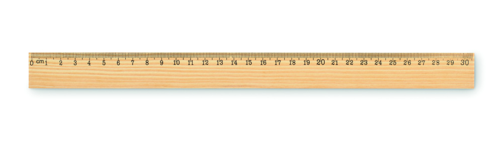 Logotrade liikelahja mainoslahja kuva: Puinen viivoitin 30cm