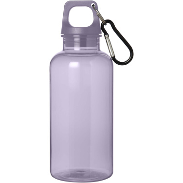 Logo trade mainoslahja ja liikelahja tuotekuva: Oregon 400 ml:n RCS-sertifioidusta kierrätetystä muovista valmistettu vesipullo karabiinihaalla