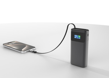 Logo trade liikelahjat tuotekuva: Quantum RCS PD45W nopea 10 000 mAh -varavirtalähde näytöllä
