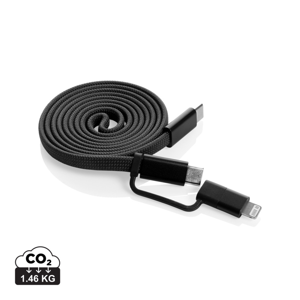 Logotrade mainoslahjat kuva: Arc RCS-kierrätetty 60 W 2-in-1 magneettinen kaapeli