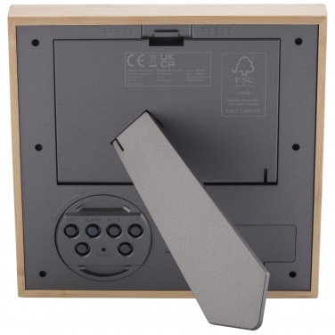 Logotrade reklaminiai produktai nuotrauka: Sasa bambuko nuotraukų rėmelis su termometru