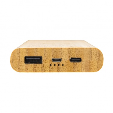 Logotrade firminės dovanos nuotrauka: Bamboo 8.000 mAh 5W belaidis maitinimo blokas