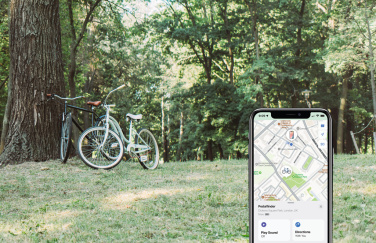 Logotrade reklaminės dovanos nuotrauka: „Pedalfinder“ dviračio skambutis su visame pasaulyje nustatyta vieta