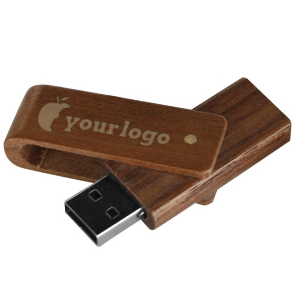 Logotrade reklaminės dovanos nuotrauka: Medinė USB atmintinė