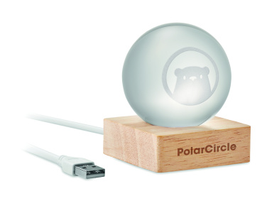 Logotrade dovana nuotrauka: LED stiklinis rutulys