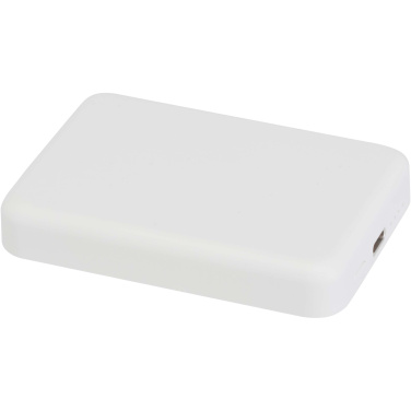 Logotrade reklaminiai produktai nuotrauka: „Acrab“ 5000 mAh 15 W magnetinė belaidė išorinė baterija su 20 W PD – pagaminta iš perdirbto plastiko