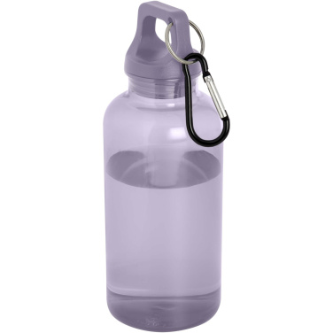 Logotrade dovana nuotrauka: Oregono 400 ml RCS sertifikuotas perdirbto plastiko vandens butelis su karabinu
