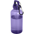 Oregono 400 ml RCS sertifikuotas perdirbto plastiko vandens butelis su karabinu, Prieblandos violetinė