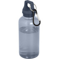 Oregono 400 ml RCS sertifikuotas perdirbto plastiko vandens butelis su karabinu, Hale Blue