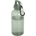 Oregono 400 ml RCS sertifikuotas perdirbto plastiko vandens butelis su karabinu, Viržių žalia