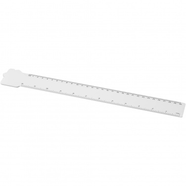 Logotrade biznesa dāvanas foto: Tait 30 cm mājas formas otrreizējās plastmasas lineāls