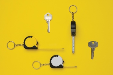 Logotrade dāvanas foto: MeasureMate RCS otrreizēji pārstrādāts ABS 1 metra lentes atslēgu piekariņš