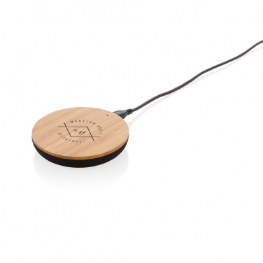 Logotrade korporatīvās dāvanas foto: Bamboo X 5W bezvadu lādētājs
