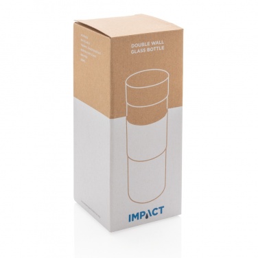Logotrade dāvanas foto: Impact dubultsienu borsilikāta stikla pudele