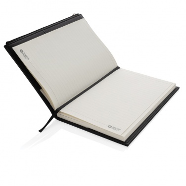 Logotrade biznesa dāvanas foto: Swiss Peak A5 PU piezīmjdators ar rāvējslēdzēja kabatu