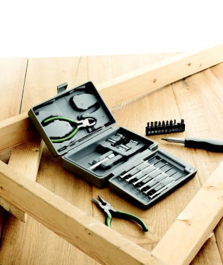 Logotrade biznesa dāvanas foto: Salokāms 25 daļu instrumentu komplekts