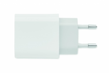Logotrade ziemassvētku dāvanas foto: 18W 2 portu USB lādētāja EU spraudnis