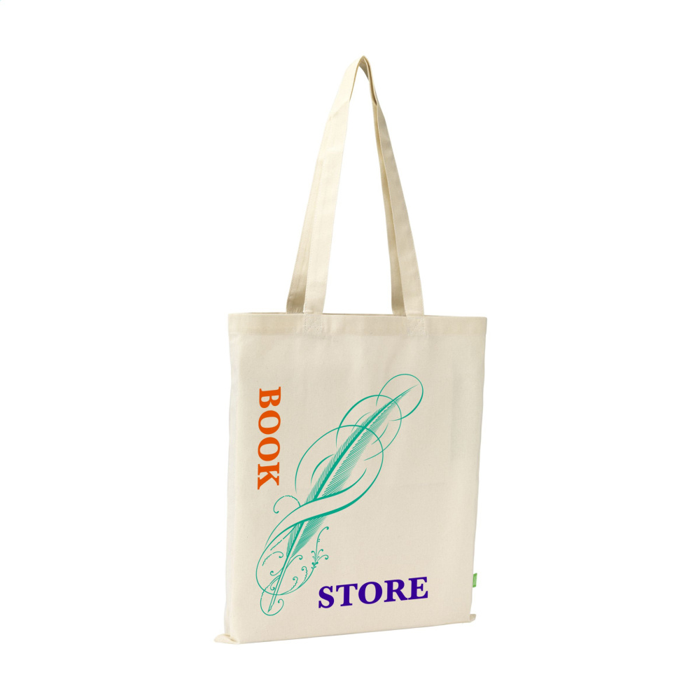 Logotrade biznesa dāvanas foto: Organiskās kokvilnas GOTS Shopper maisiņš (140 g/m²).
