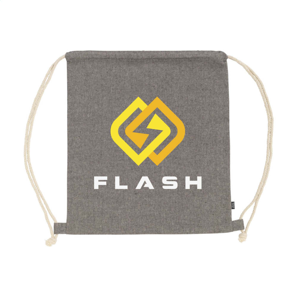 Logotrade korporatīvās dāvanas foto: GRS Recycled Cotton PromoBag (180 g/m²) mugursoma