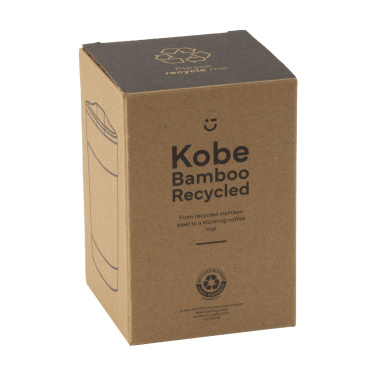 Logotrade dāvanas foto: Kobe Bamboo RCS Recycled Steel 350 ml kafijas tasīte