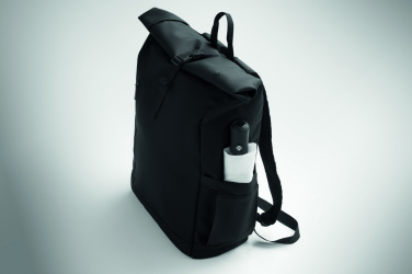 Logotrade Ideja dāvanas foto: Sarullējama klēpjdatora mugursoma 600D