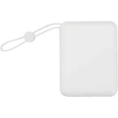 Logotrade logo dāvanas foto: Acrux 10.000 mAh 35W planšetdatora pārnēsājamais akumulators ar iebūvētu C tipa kabeli - izgatavots no pārstrādātas plastmasas