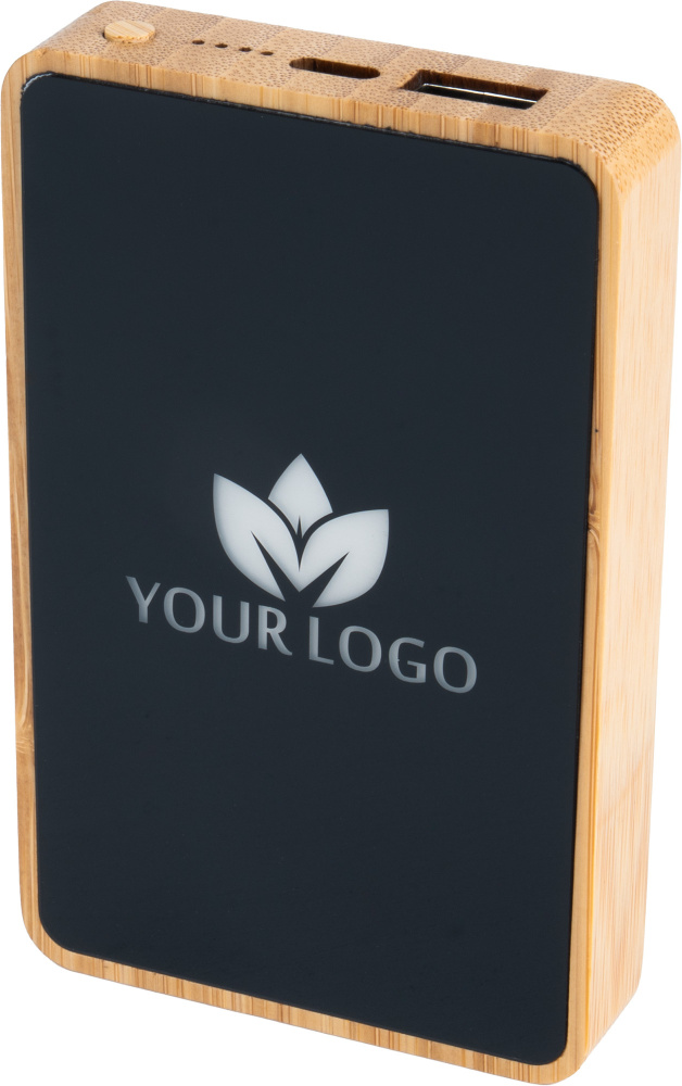 Logotrade biznesa dāvanas foto: 5000 mAh barošanas bloks ar izgaismotu logotipu