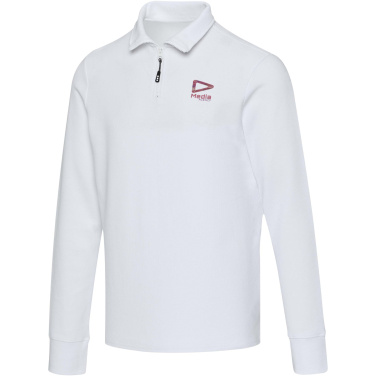 Logotrade logo dāvanas foto: Zeus garpiedurkņu unisex polo krekls ar pusrāvējslēdzēju