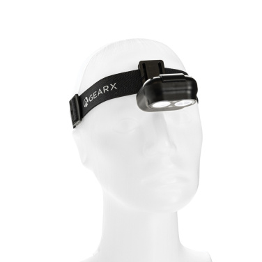 Logotrade korporatīvās dāvanas foto: Gear X RCS rPlastmasas galvas lukturītis ar kustības sensoru