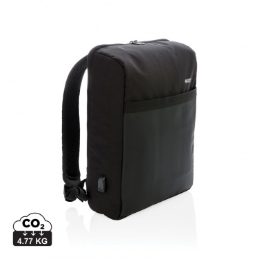 Логотрейд бизнес-подарки картинка: Swiss Peak 15" противоугонный рюкзак RFID и USB без ПВХ
