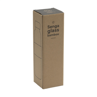 Логотрейд pекламные подарки картинка: Бутылка для питья Senga Glass Bamboo 500 мл
