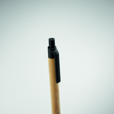 Логотрейд pекламные продукты картинка: Push button ball pen in bamboo