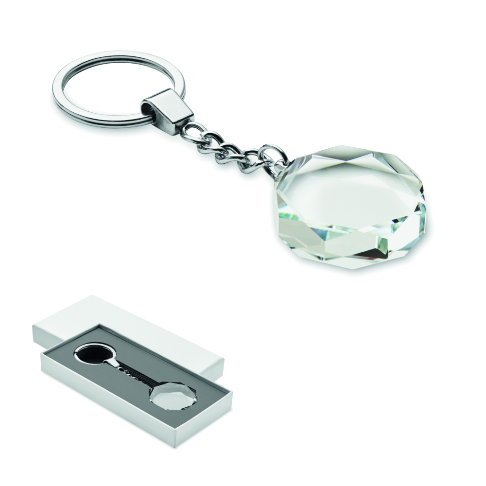 Лого трейд pекламные подарки фото: Glass round award key ring