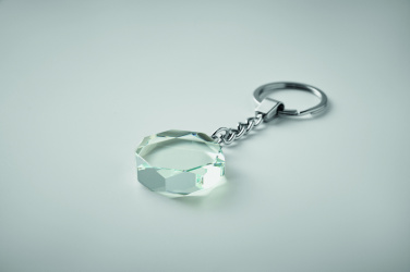 Лого трейд бизнес-подарки фото: Glass round award key ring