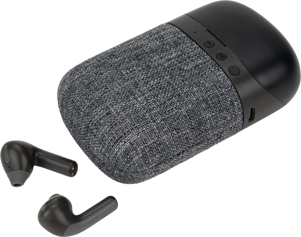 Логотрейд pекламные cувениры картинка: Bluetooth-динамик HF01 со встроенными наушниками 2 в 1