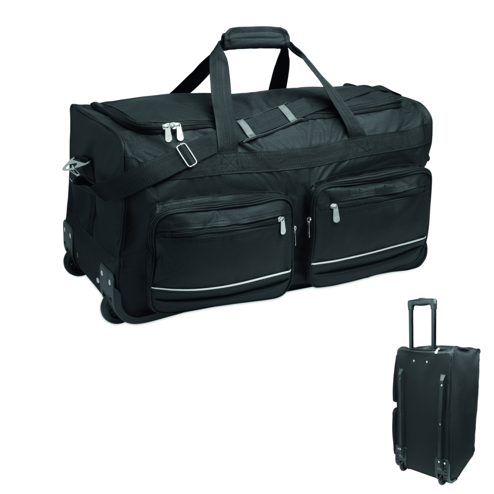 Логотрейд бизнес-подарки картинка: Duffle bag trolley 600D RPET